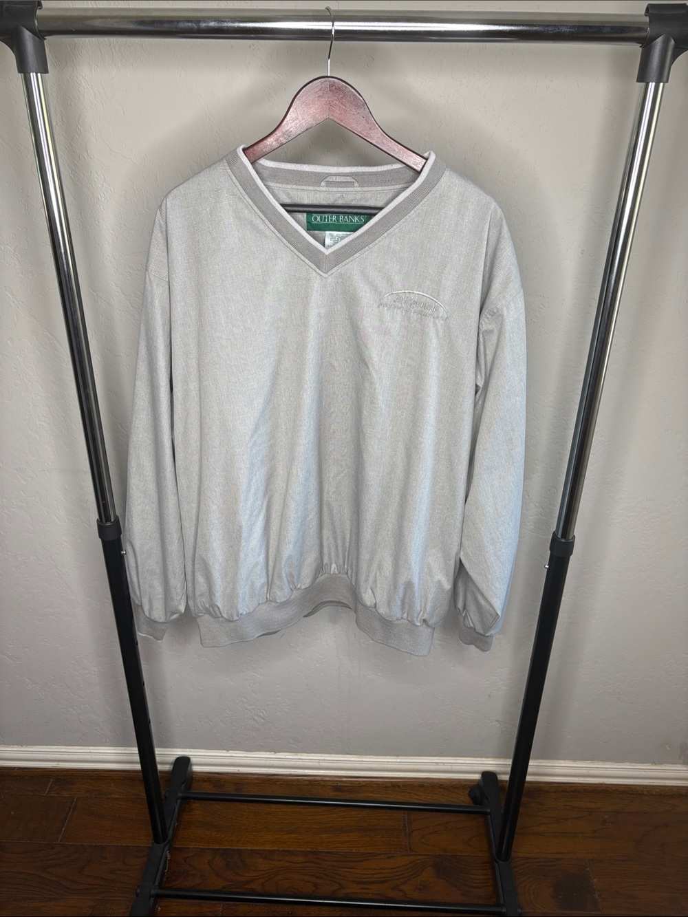 Ochre Banks Men's Light Gray V-Neck Pullover Sweater
